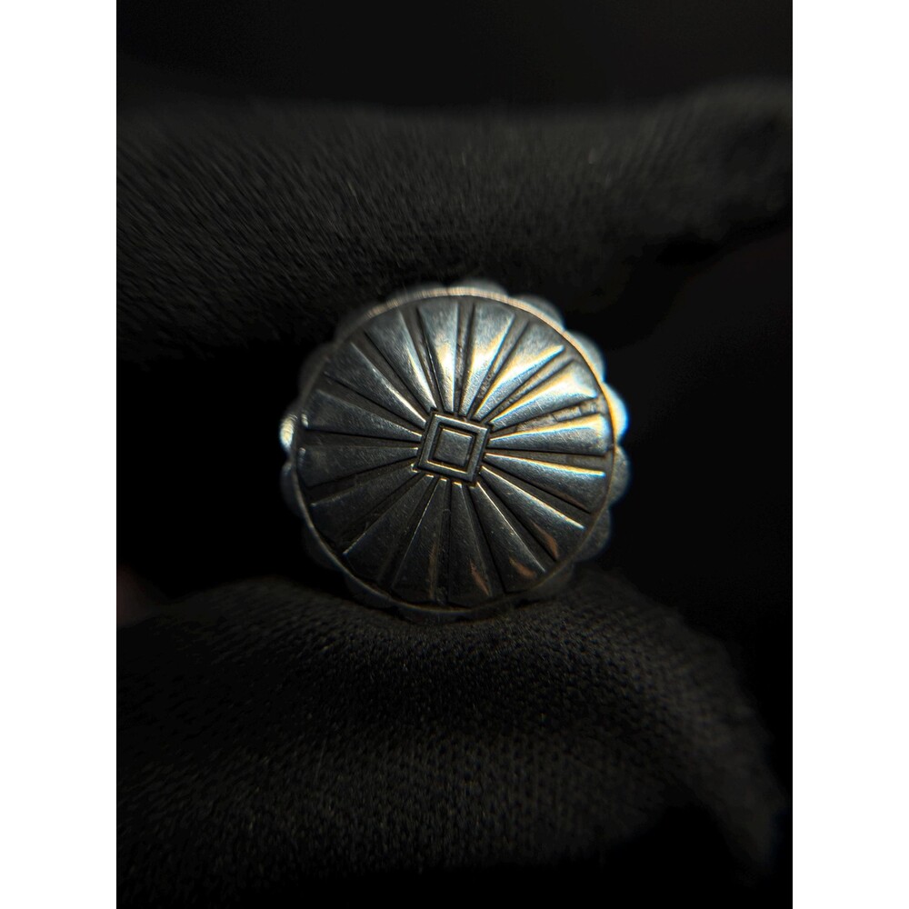Native American Sterling Silver Sunburst Button Cover 4g Unmarked
